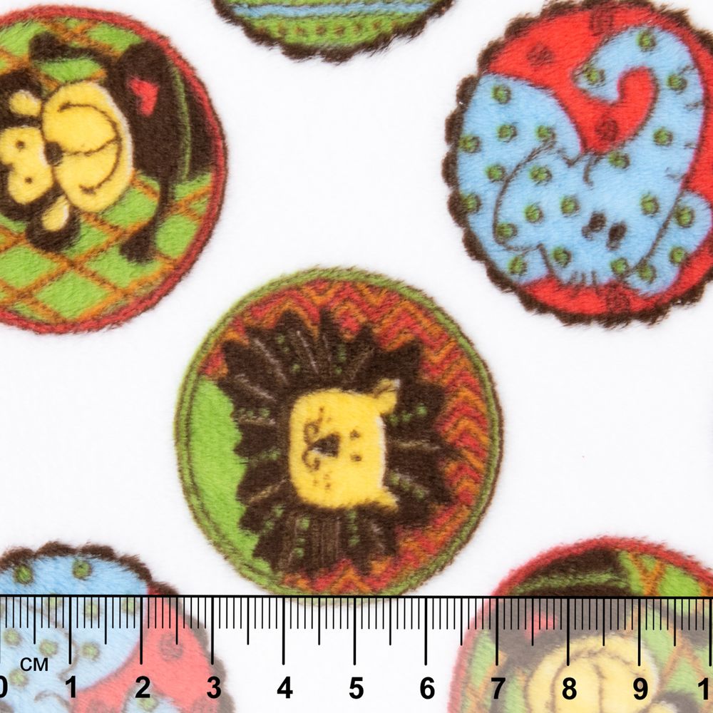 Плюш (ткань) Peppy Born to be wild, 440±5 г/м², 48х48 см, ringlet multi