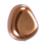 Бусины стекло под жемчуг 16х14 мм, фигурная, 5 шт, под бронзу (bronze), Preciosa 131-50-021