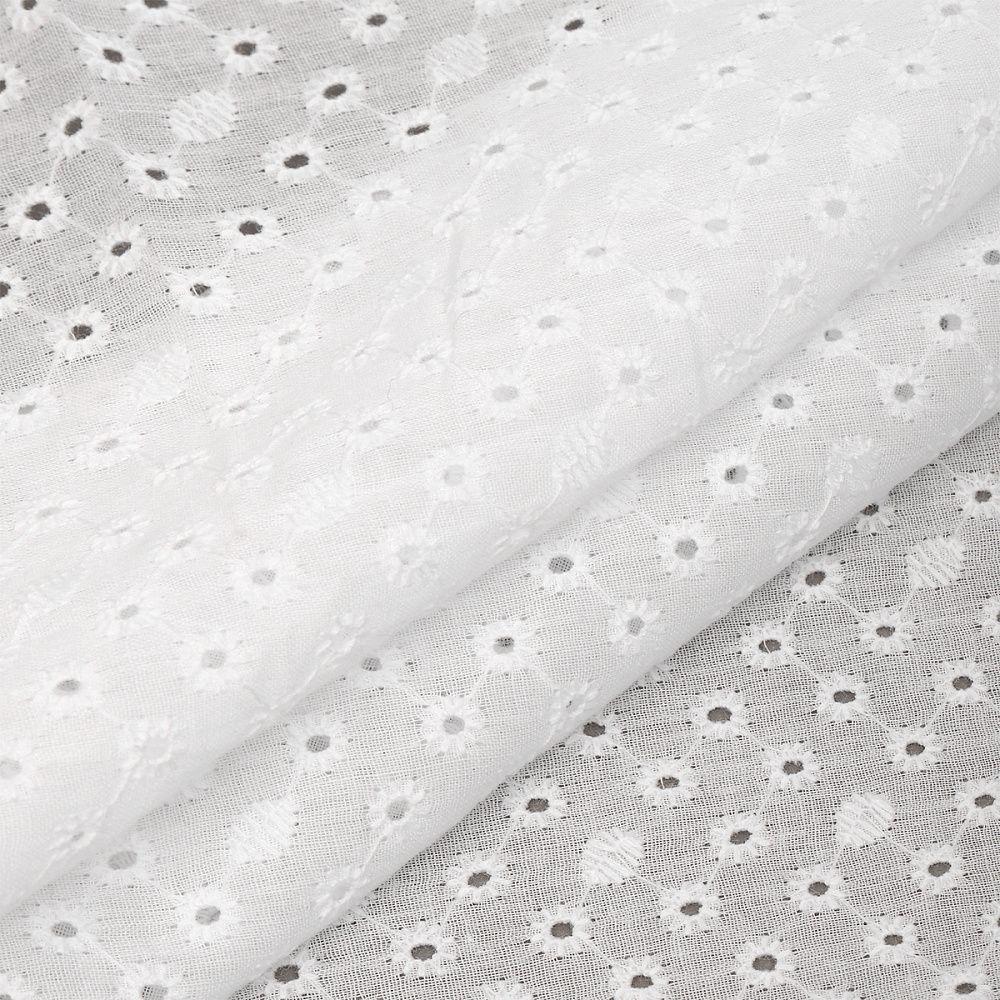 Ткань шитьё (прошва) 100 г/м², 150 см / 15 метров, TBY.Emb.2 белый