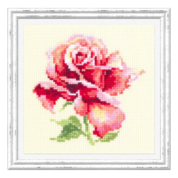 Набор для вышивания нитками Чудесная игла, Прекрасная роза 11х11см