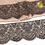Кружево эластичное (стрейч) 110 мм, 40992PP цв.L30 кофе с молоком+черный уп.115м, Kruzhevo