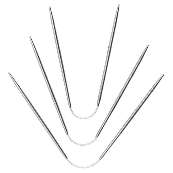 Спицы чулочные гибкие, металл, 21см 3,0мм, 3 штук Hobby&Pro, 941330/2021