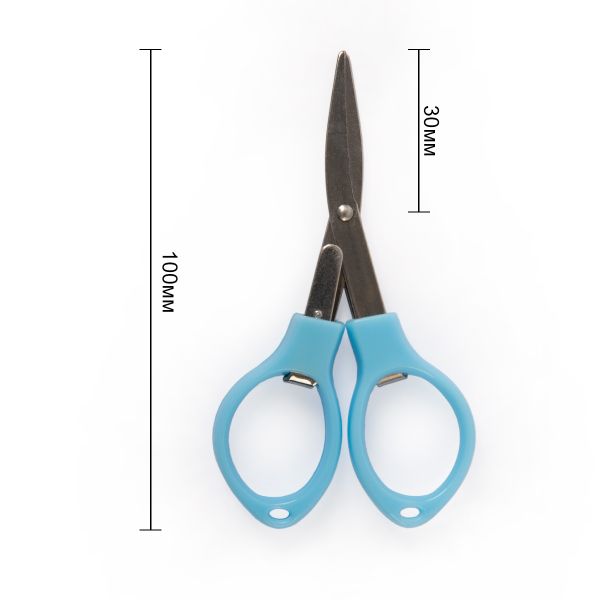 Ножницы рукодельные складные 10 см, 1 шт, голубые, Gamma G-900