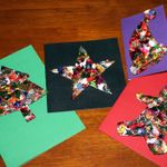 Декоративные фигурные звездочки ассорти 12 шт