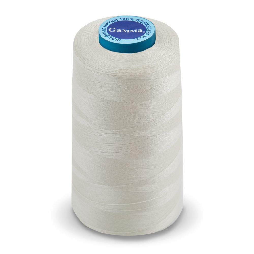Нитки универсальные Gamma 50/2, 4570 м (5000 ярд) / 1 кат., 127 кремовый