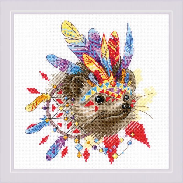 Набор для вышивания нитками Риолис, Колючее племя 20х20 см