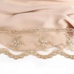 Кружево на сетке 85 мм / 13.71 метра (жесткая сетка), Exclusive TBY 3BS824K, цв.N6115 золотисто-бежевый, Kruzhevo