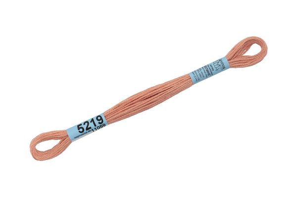 Мулине Gamma 100% хлопок, цв.5219 бежево-розовый, 24 мотка по 8 метров