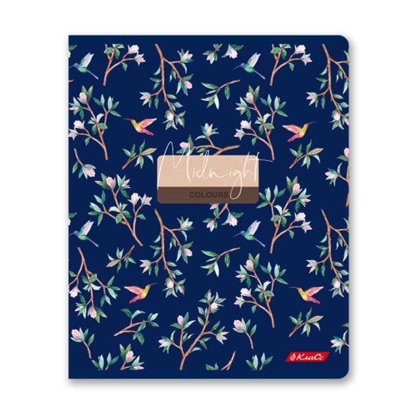 Тетрадь ученическая общая, выборочные блёстки, A5+ 80 л. на скобе 65 г/м², белизна 100%, 5 шт, клетка в термоусадочной пленке, 000483 Вальс цветов, Светоч 80ТСК5_5_2_1