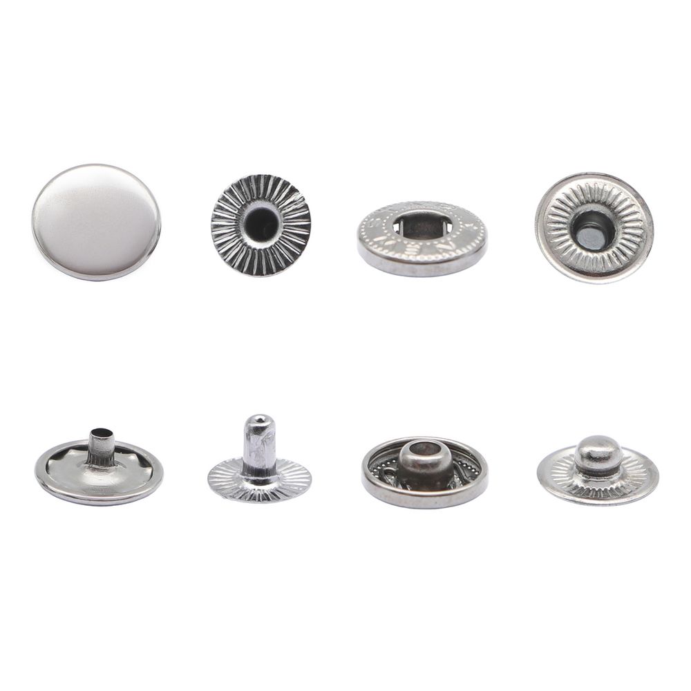 Кнопка Альфа (S-образная) ⌀12.5 мм, ≈1440 шт, №54, СТАЛЬ, чер.никель, NEW STAR