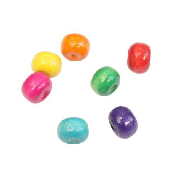 Бусины дерево 5х6 мм, разноцветные, 280 шт, Astra&Craft WDB0415