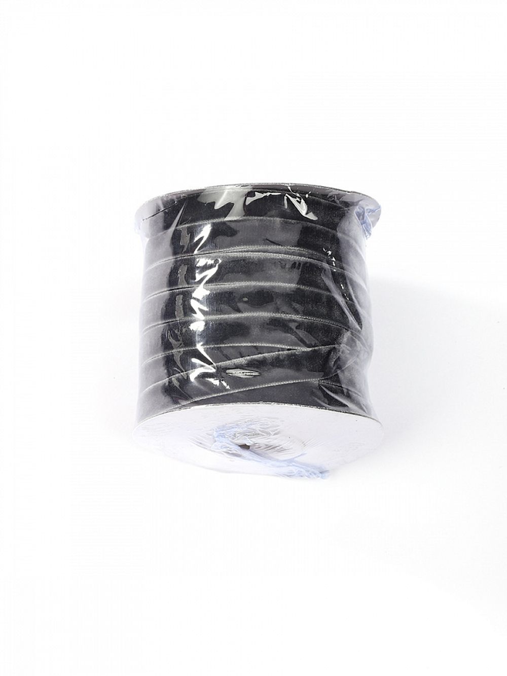 Лента бархатная (тесьма) 10.0 мм / 22.86±1 метров, арт.10VR64 нейлон цв.т.серый