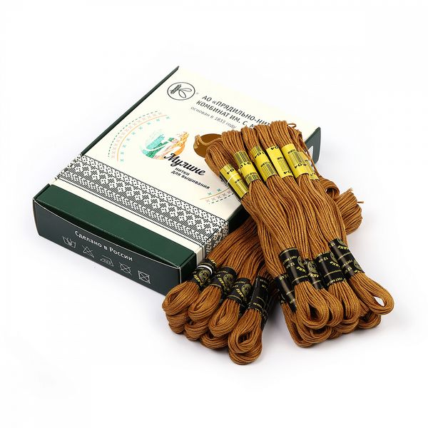 Мулине ПНК им.Кирова цв.9104 т.бежевый, 24 мотка по 8 метров