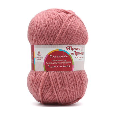 Пряжа Троицкая Подмосковная / уп.10 мот. по 100 г, 250 м, 21 брусника