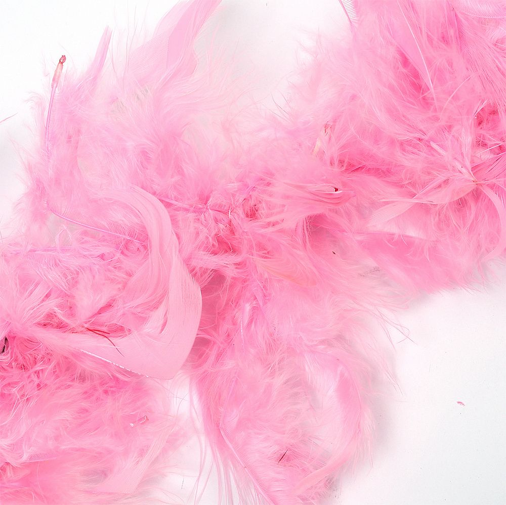 Боа из перьев 2 метра, 50±3 г, розовый