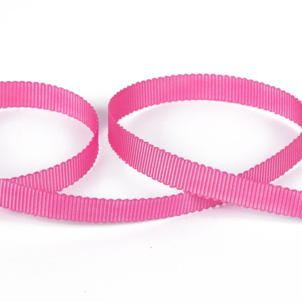 Лента репсовая (в рубчик) с зубчатым краем 10.0 мм / 25±1 метров, 156 розовый, Gamma PTGR-10