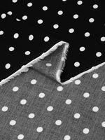 Штапель в горошек 90 г/м², 145 см / 25 метров, TBY.Vidt.01 цв.черный