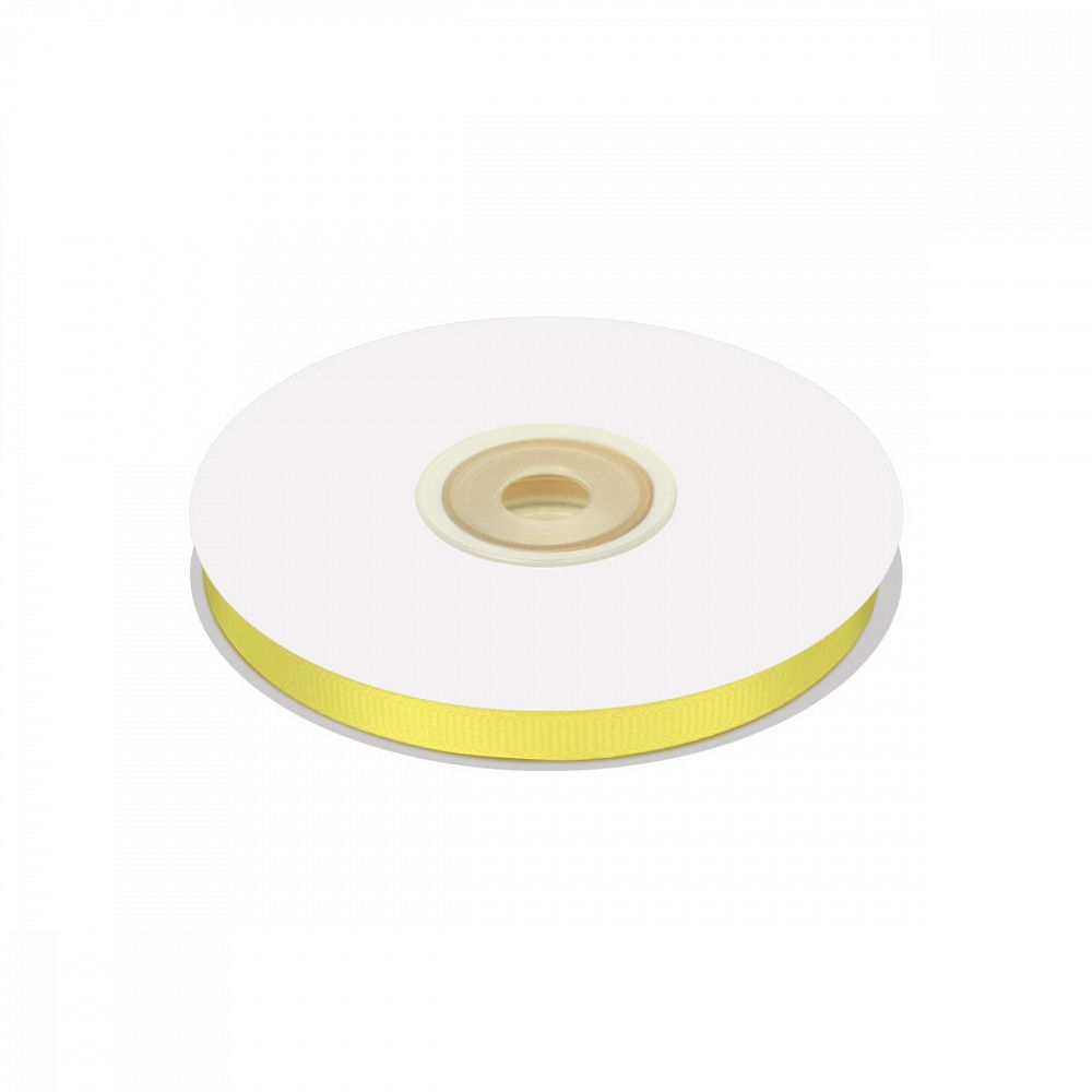 Лента репсовая (в рубчик) 6.0 мм / 22.8±1 метра, 640 желтый, Magic4Hobby