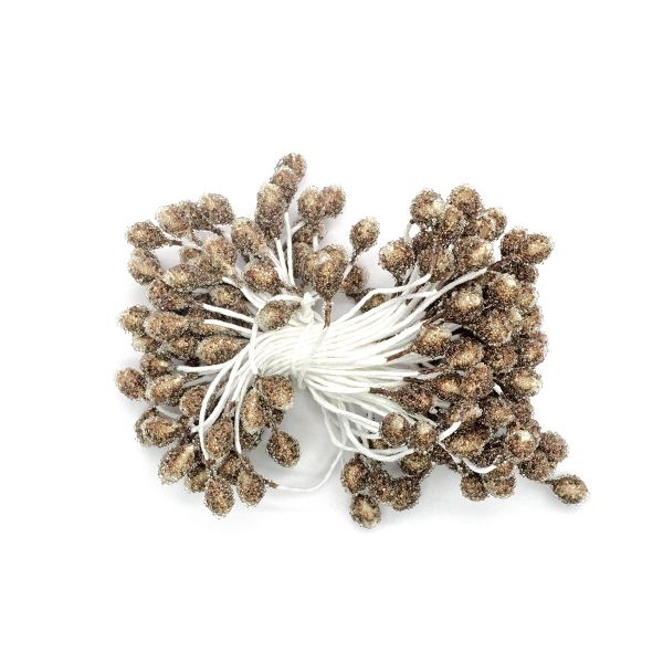 Тычинки для искусственных цветов 6см (коричневый)