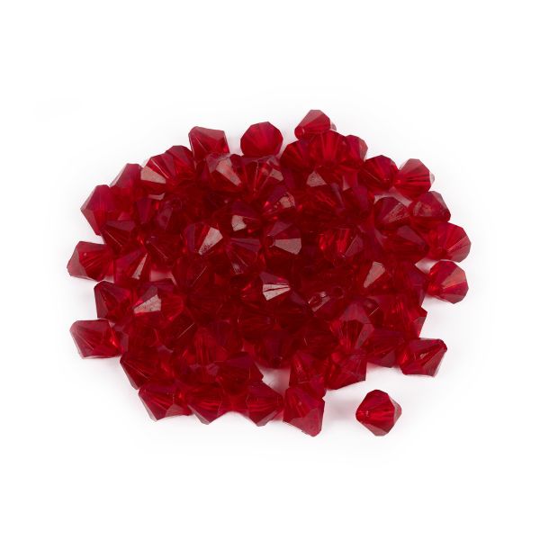 Бусины акрил ⌀10 мм, 25 г (55±2 шт), 132 красный, Zlatka ABR-1