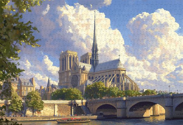 Пазл 1500 элементов, PZL-1500/43 Нотр-Дам над Сеной, Фрея