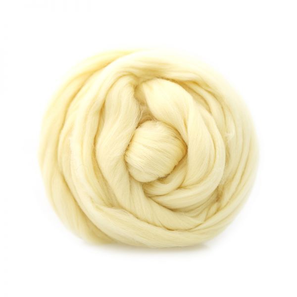 Шерсть для валяния Троицкая Гребенная лента, 100г цв.0279 шампанское