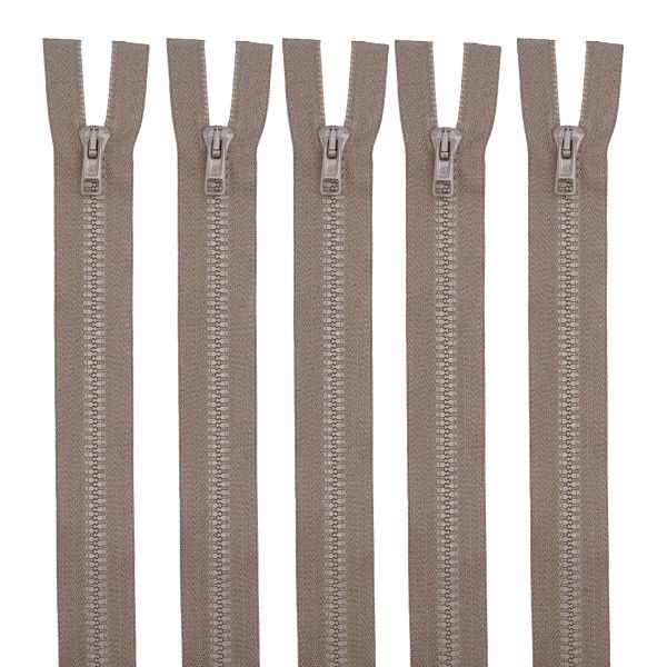 Молния трактор Arta Т6 (6 мм) 2 зам., разъем., 120 см, цв. 072 бежевый, уп.5 шт