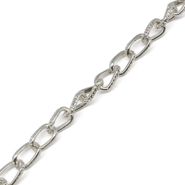 Цепь алюминиевая 7,7 мм, 5,1 мм, боб(10 м) (никель) K18310