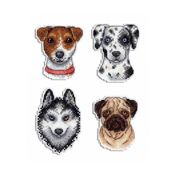 Набор для вышивания нитками МП Студия, магнит Кто сказал Гав? 9х6см