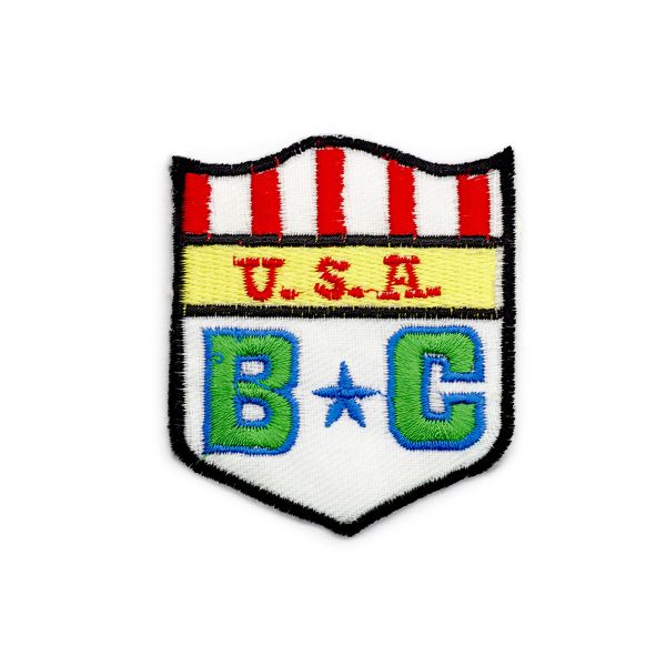 Термоаппликация вышитая U.S.A 6,5х5,5см (20 шт) (1 белый/черный/красный), FS6457