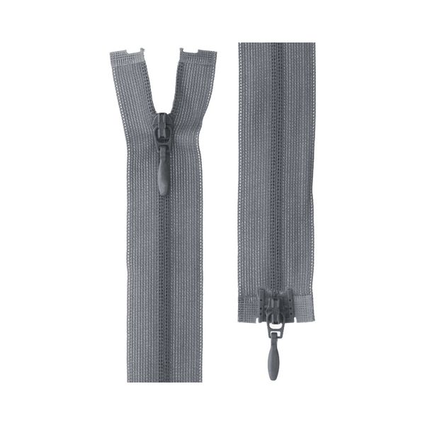 Молния спираль потайная плательная Т3 (3 мм) 2 зам., разъем., 30 см, 10 шт, /РП/, №309 т.серый (графит) №2, Gamma G103L2