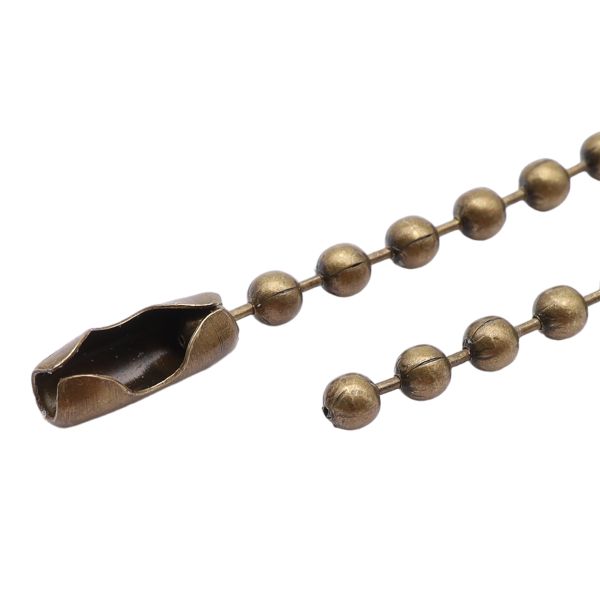 Мулька / биркодержатель (цепочка шариковая) 13,3х0,3х0,3 см (антик), К3509, 50 шт