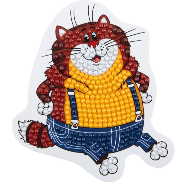 Кристальная (алмазная) мозаика Фрея CMF-ALVM-117, магнит, Кот Василий, 9х11 см