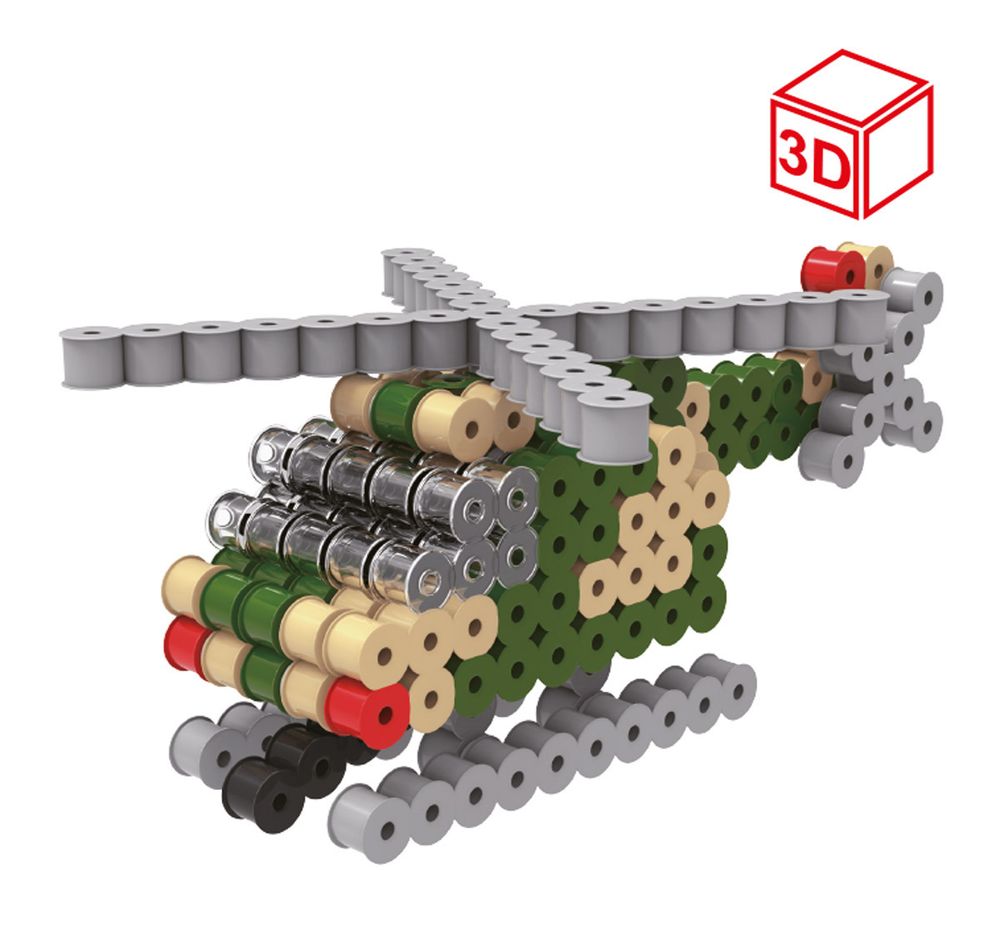 Термомозаика, №09 Вертолет 3D, Hobbius TLS-02