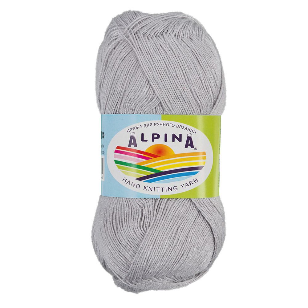 Пряжа Alpina Viven / уп.10 мот. по 50г, 405м, 28 серебристый Пряжа Alpina Viven / уп.10 мот. по 50г, 405м, 28 серебристый
