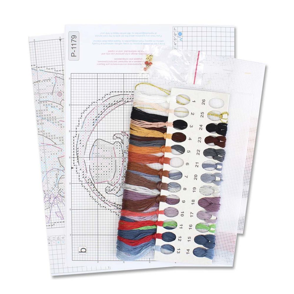 Набор для вышивания нитками МП Студия, на пластиковой канве Карабас-Барабас 18х13см