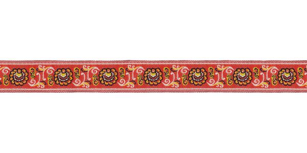 Лента (тесьма) жаккардовая 16.0 мм / 10±0.5 метров, красный, Gamma DBTRJ-84