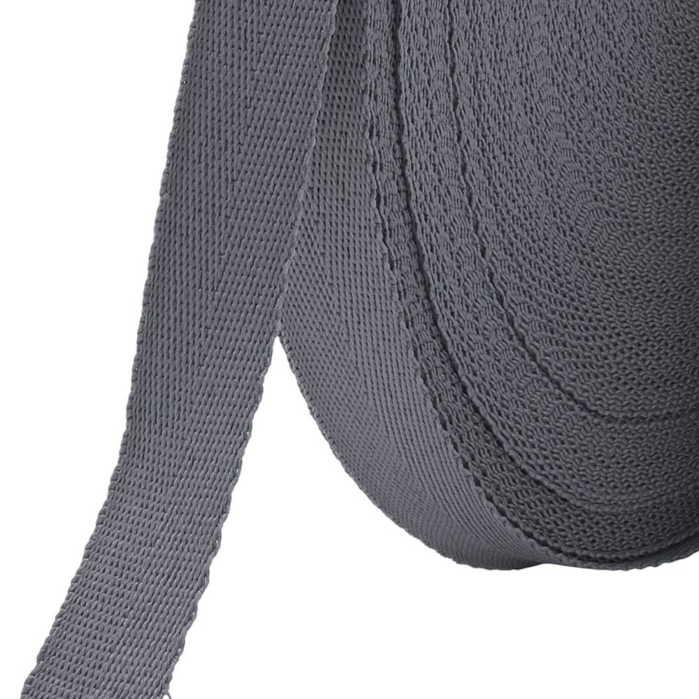 Тесьма (лента) киперная 20 мм / 50 метров, 6 г/м, 100% полиэфир, 15 серый