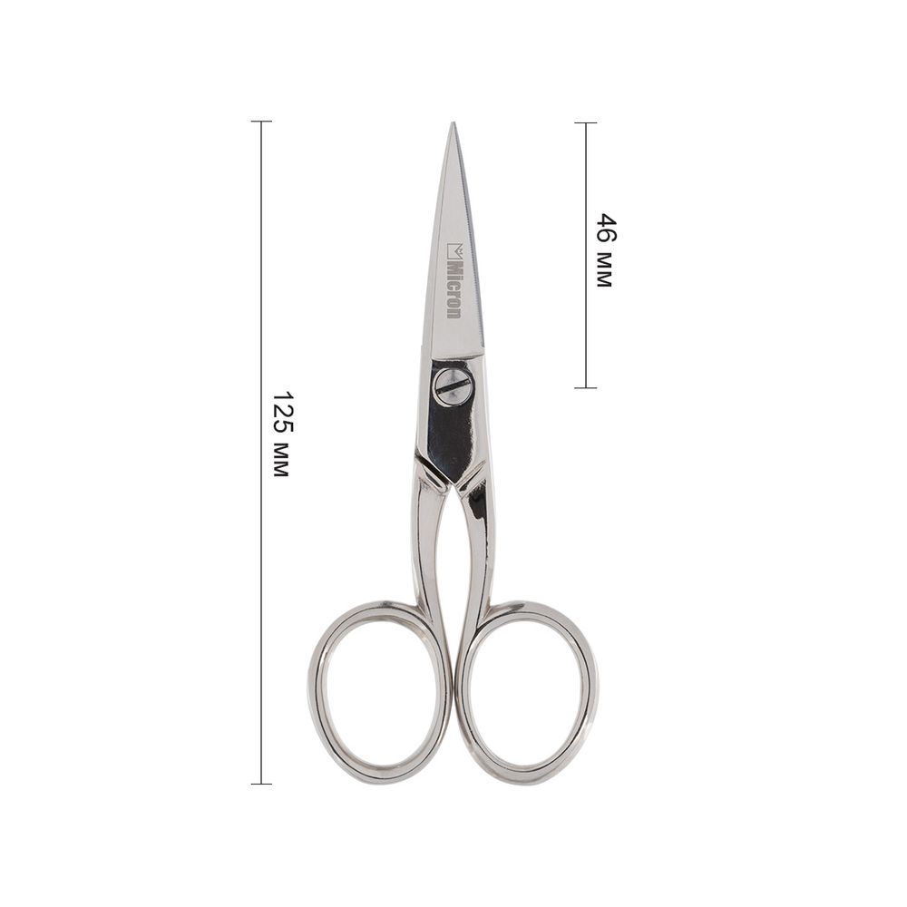 Ножницы рукодельные 12.5 см, в чехле, с микро заточкой, Micron VIT-19