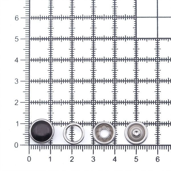 Кнопка рубашечная (джерси) жемчужинка ⌀10.5 мм, ≈1440 шт, МЕТАЛЛ, акрил, черный, NEW STAR