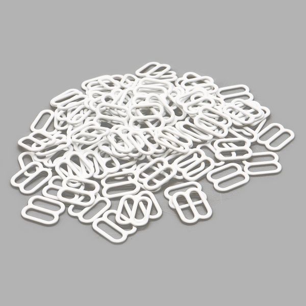 Рамки-регуляторы для бюстгальтера металл 10.0 мм, белый, ГВ1008, 100 шт