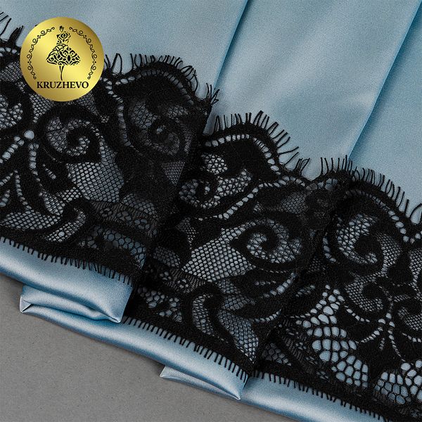 Кружево шантильи (реснички) 100 мм, диз. 226, цв.2 черный уп. 15 м, по 3 м, Kruzhevo