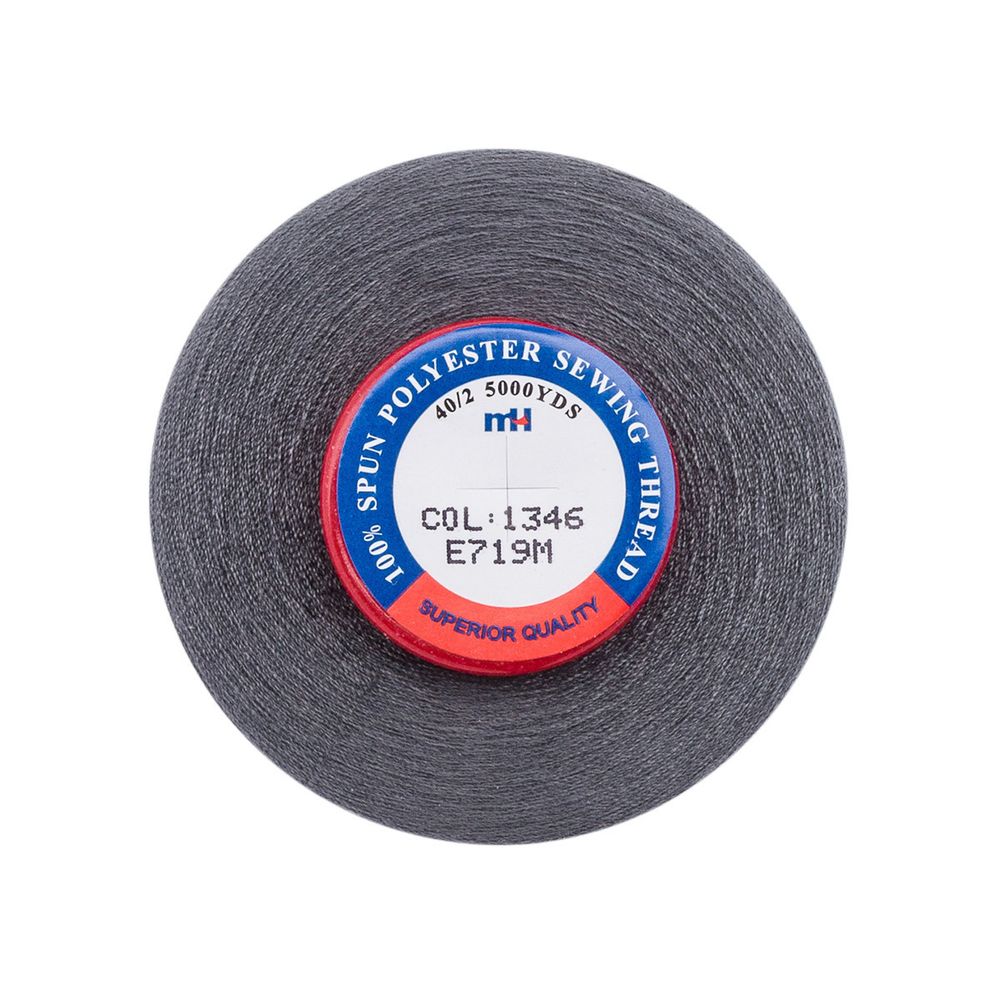 Нитки швейные Euron mH 40/2, 5000 ярд, 1346 бирюзово-серый, 1 катушка