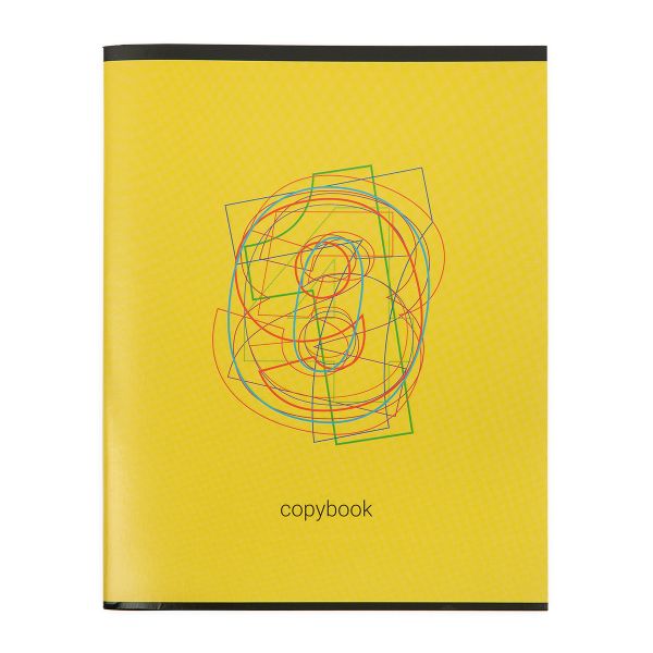 Тетрадь Шрифты A5 96 л. на скобе 60 г/м², 6 шт, клетка, SVT 961221 03 желтый, Светоч