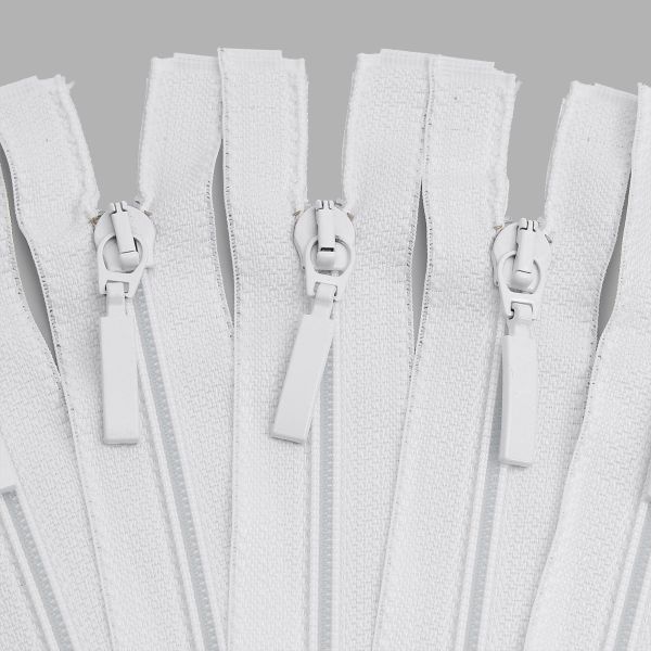 Молния спираль (витая) Arta Т5 (5 мм) 1 зам., разъем., 40 см, цв. 501 белый, уп.5 шт