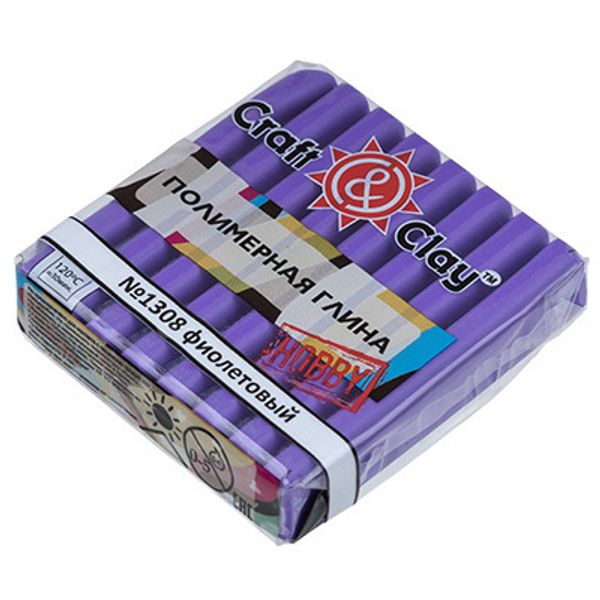 Полимерная глина флуоресцентный 52 г, 1308 фиолетовый, Craft&Clay CCH