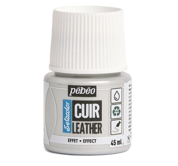 Краска по коже Setacolor 45 мл, 295631 Серебряный металлик, Pebeo, 295631