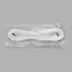 Лента (тесьма) шторная: сборка параллельная 25 мм / 10 метров, (1 ряд петель, 2 шнура), белый ТУ, (C18)