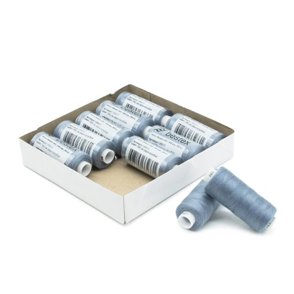 Нитки швейные бытовые Bestex 40/2, 365 м (400 ярд) / 10 кат., 190 голубовато-серый