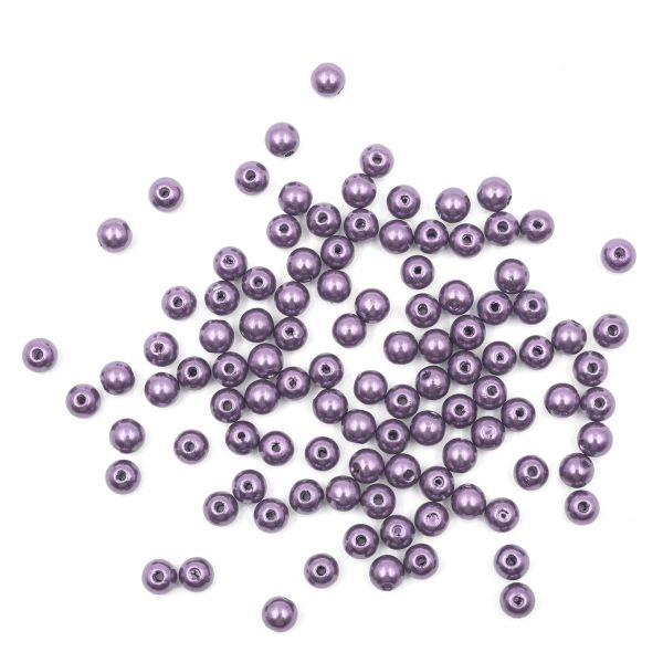 Бусины пластик (жемчуг) ⌀8 мм, 25 г, Astra&Craft, 017 NL сиреневый
